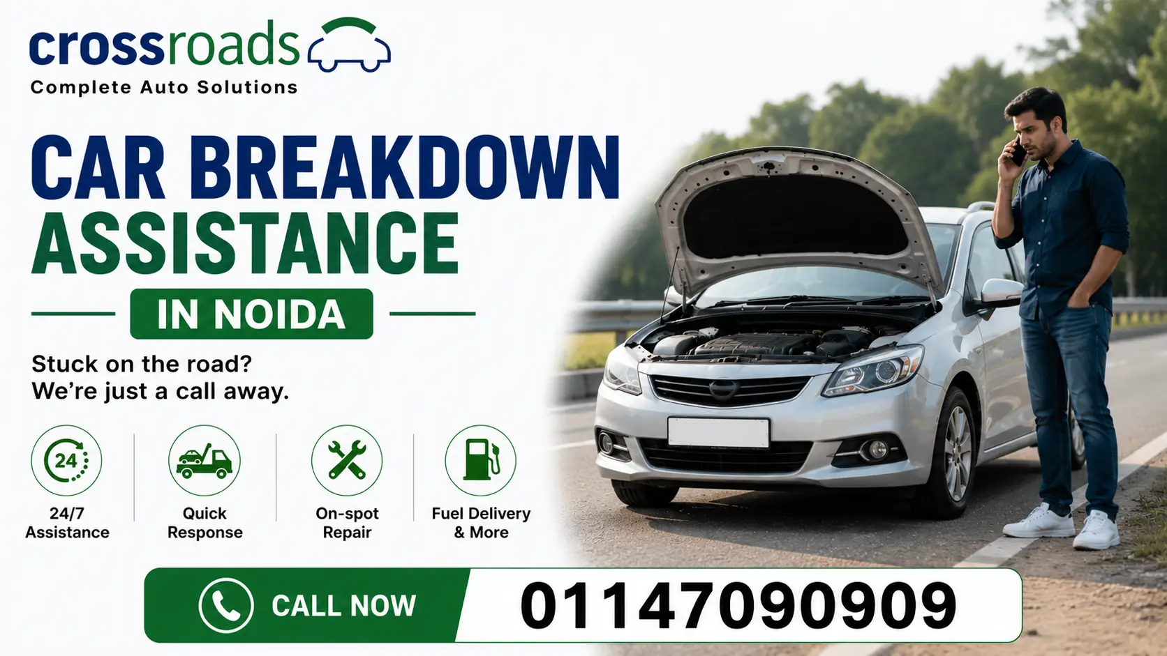 Is 24×7 Car Breakdown Assistance Available Across Noida?